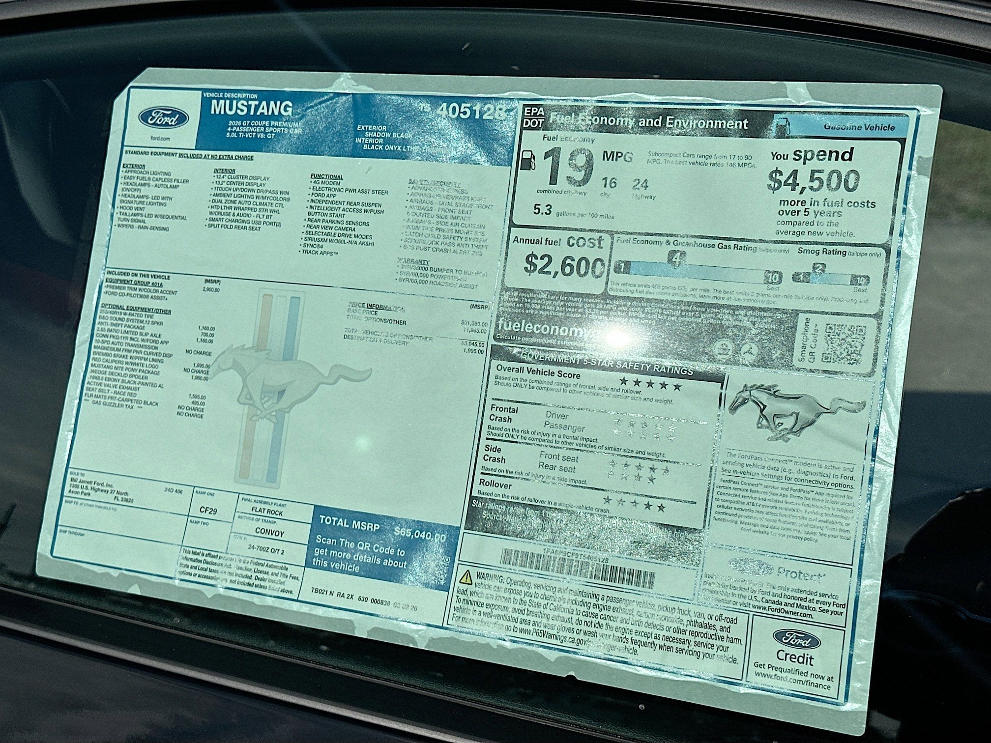 2026 Ford Mustang GT Premium Fastback