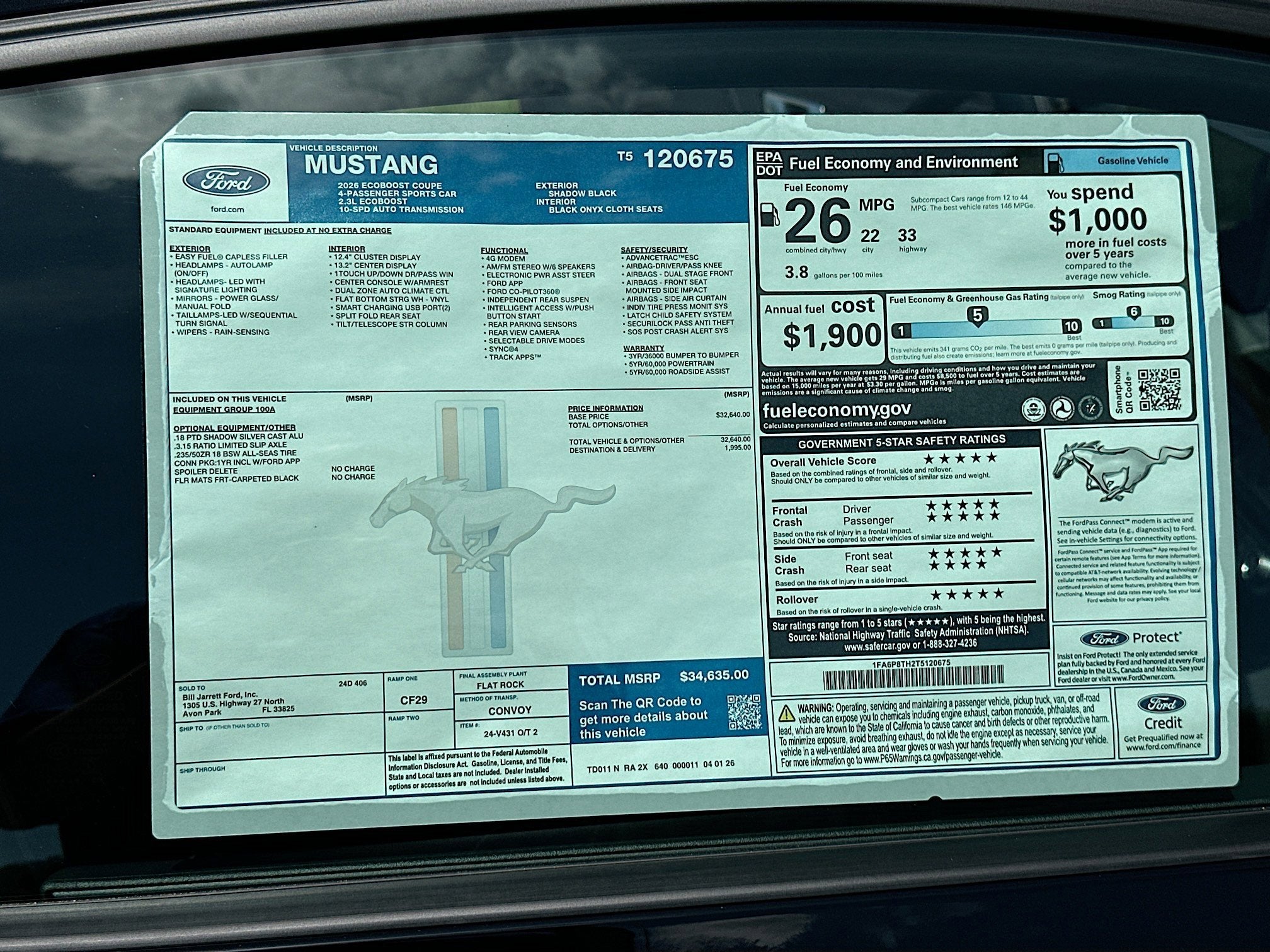 2026 Ford Mustang EcoBoost® Fastback