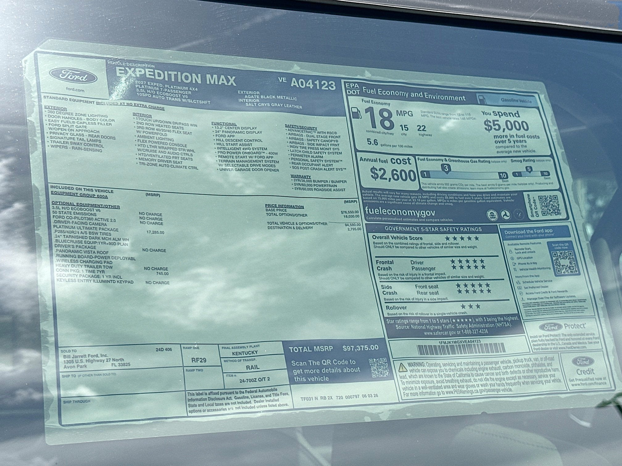 2027 Ford Expedition Max Platinum