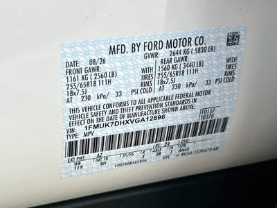 2027 Ford Explorer Active w/100A Pkg