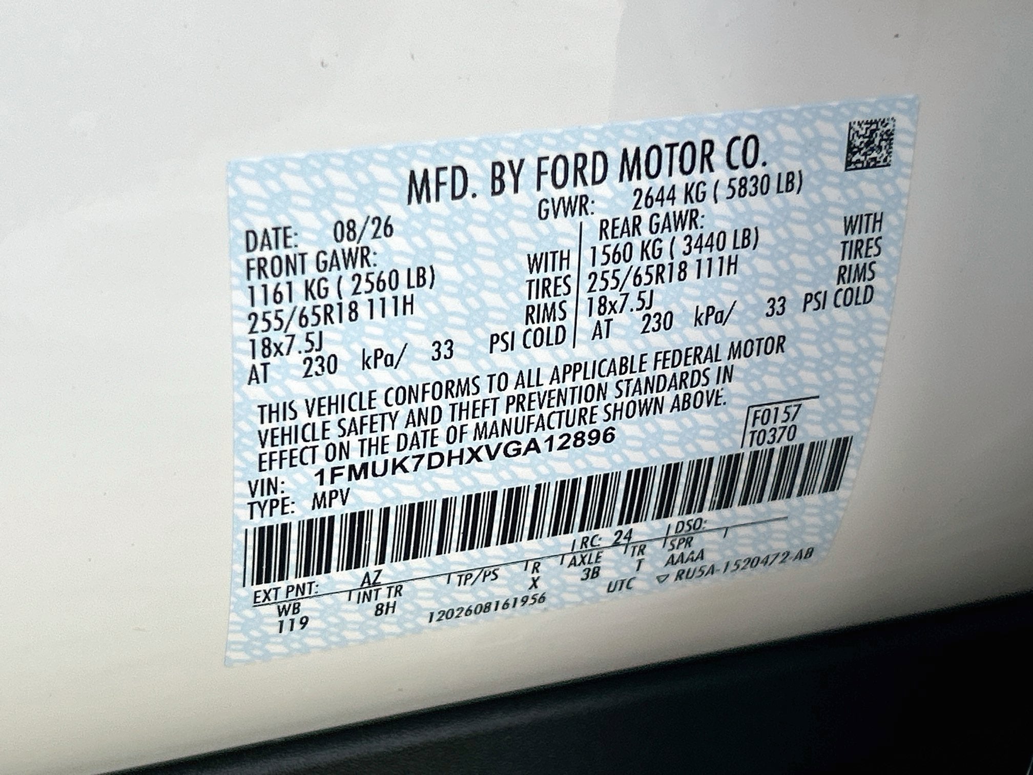 2027 Ford Explorer Active w/100A Pkg