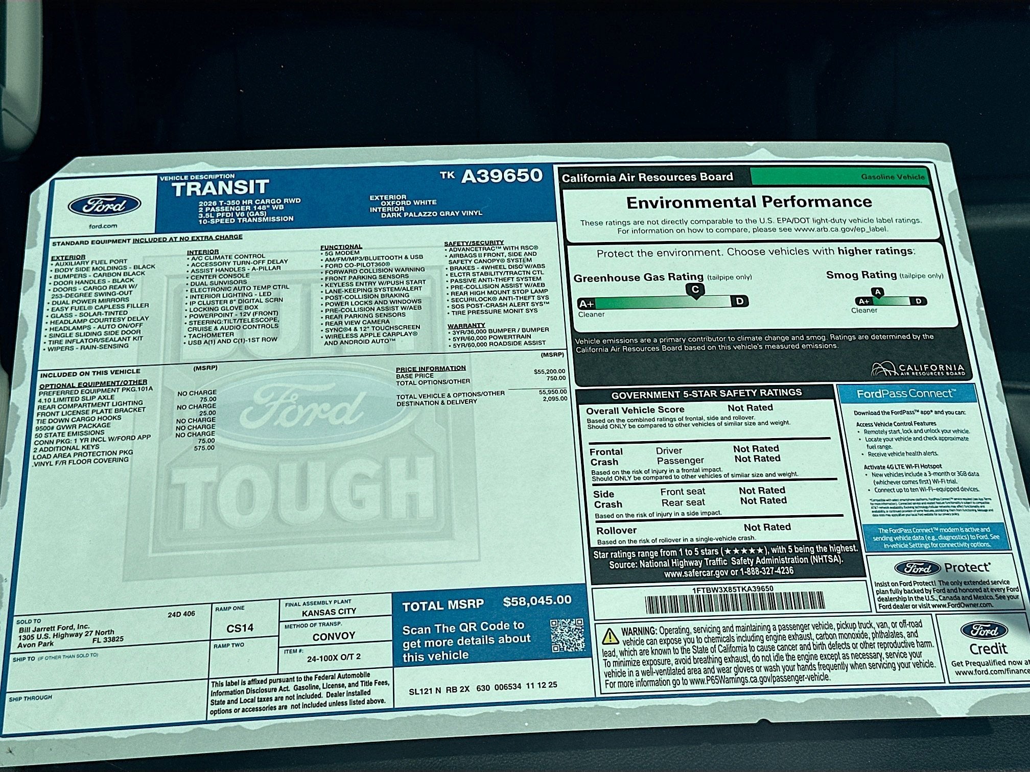 2026 Ford Transit Cargo Van Cargo Van