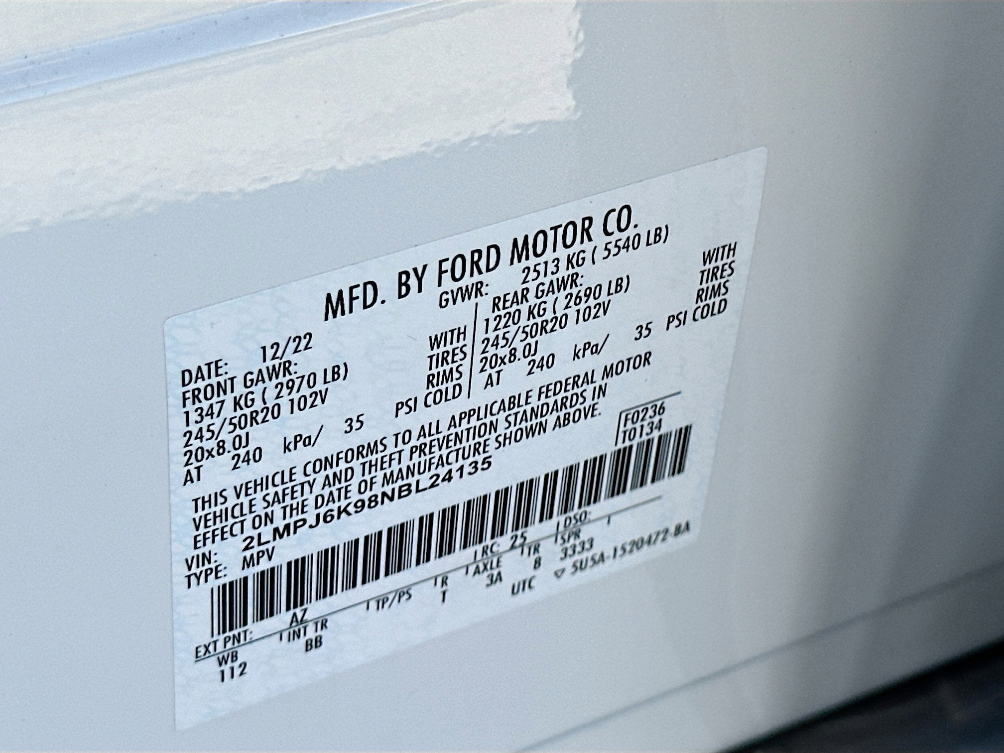 2022 Lincoln Nautilus Reserve