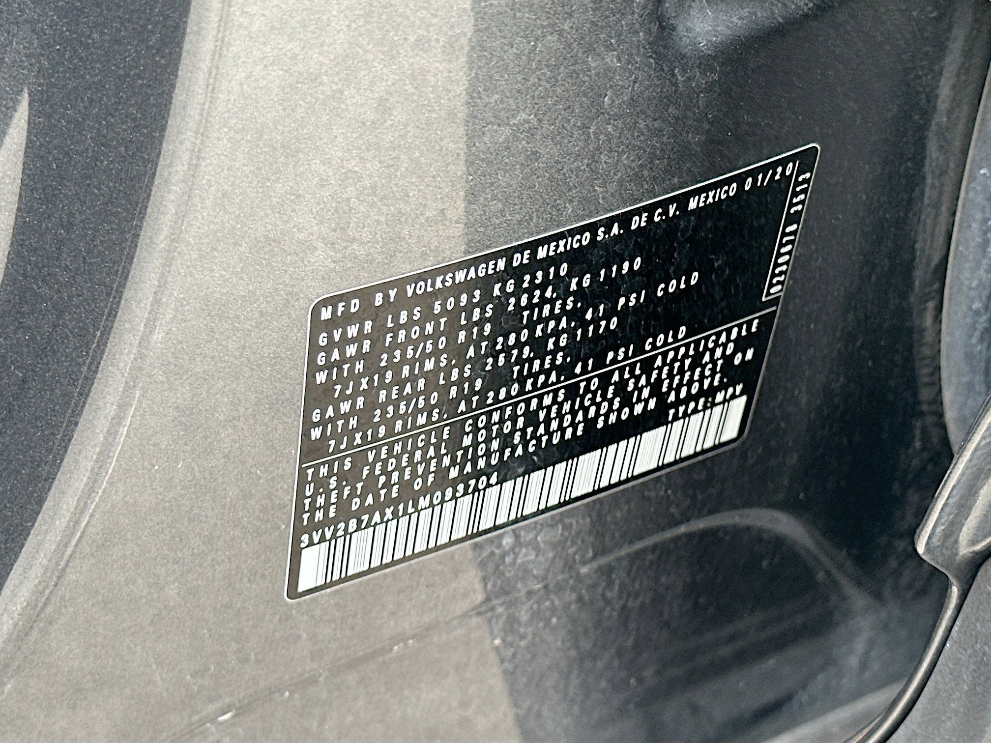 2020 Volkswagen Tiguan 2.0T SEL