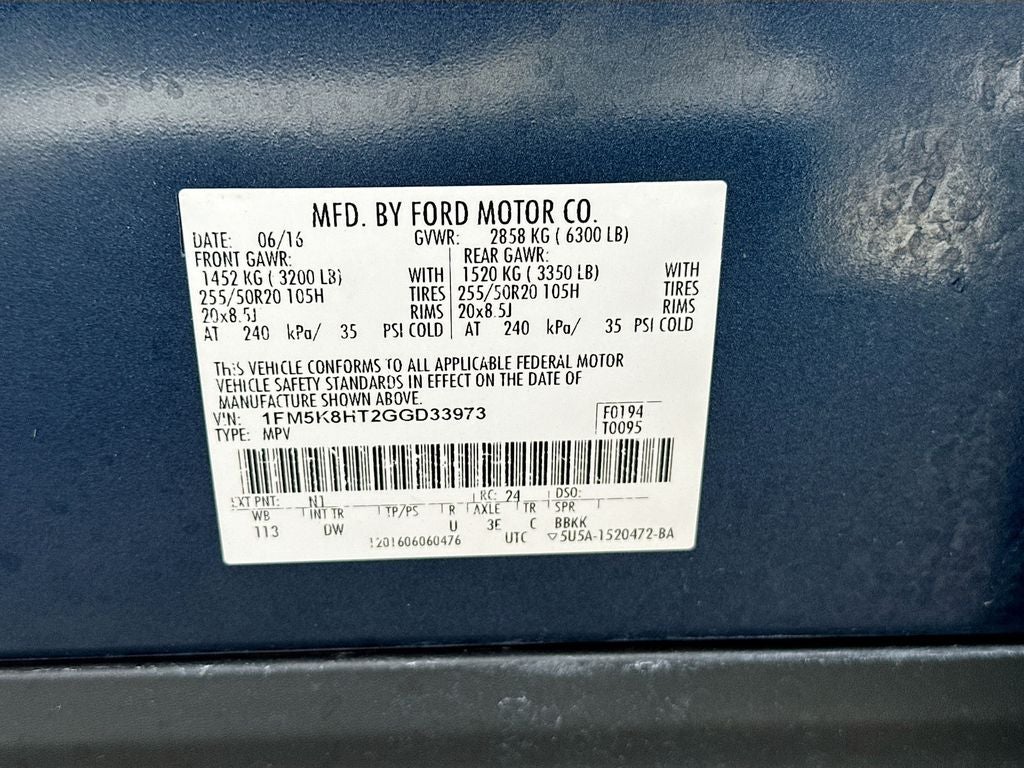 2016 Ford Explorer Platinum