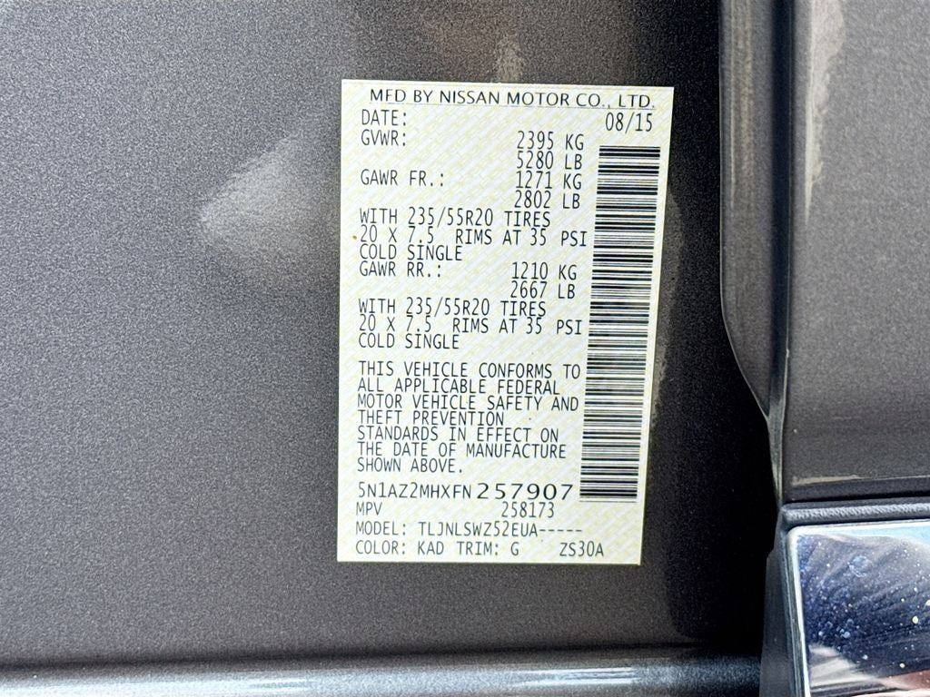 2015 Nissan Murano Platinum