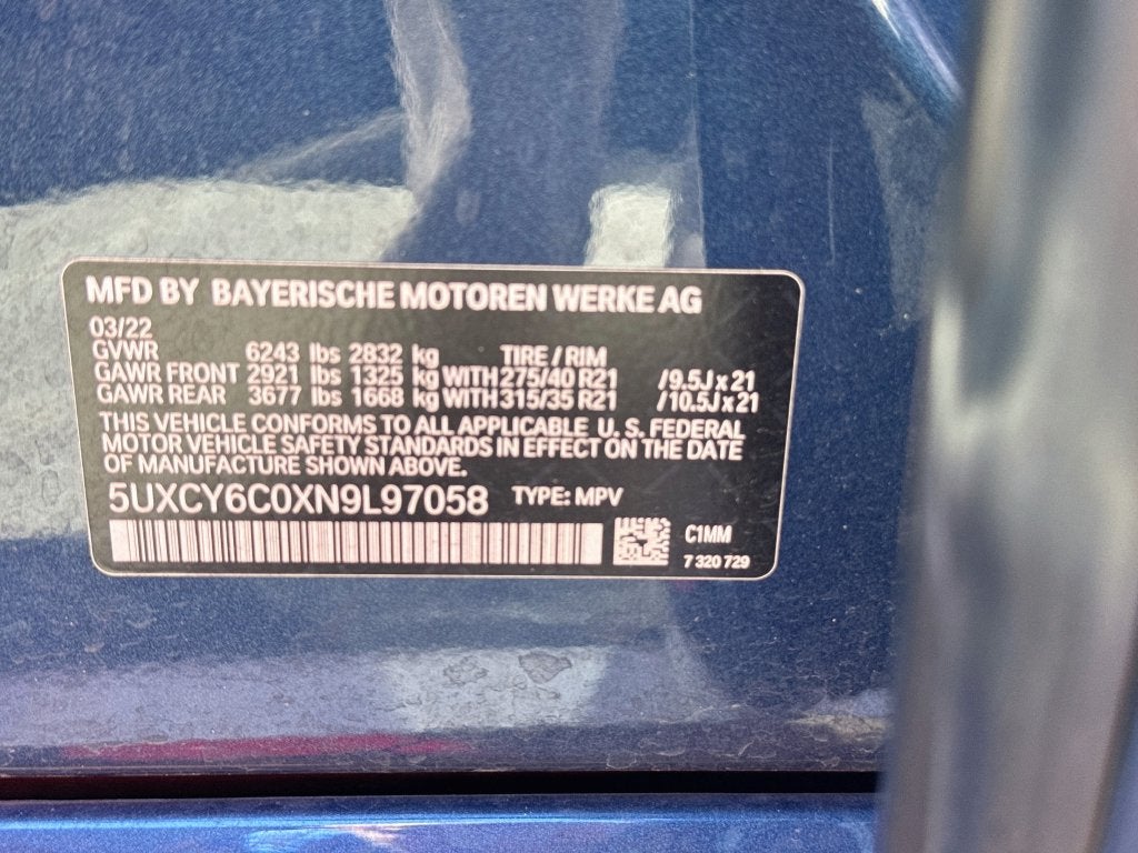 2022 BMW X6 xDrive40i