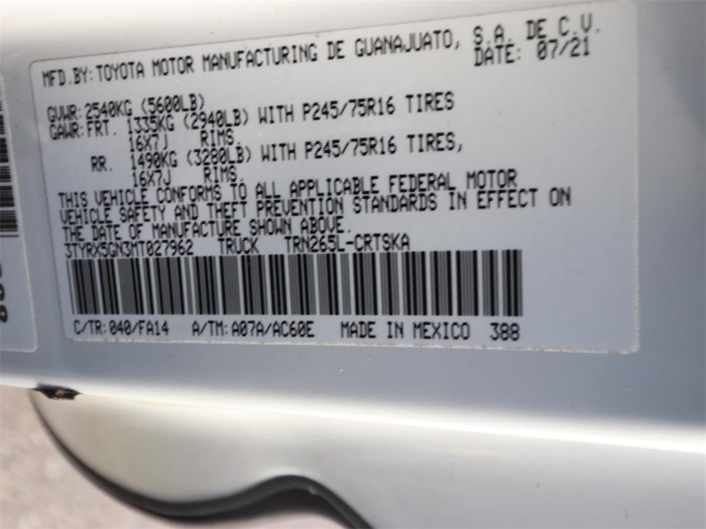 2021 Toyota Tacoma SR