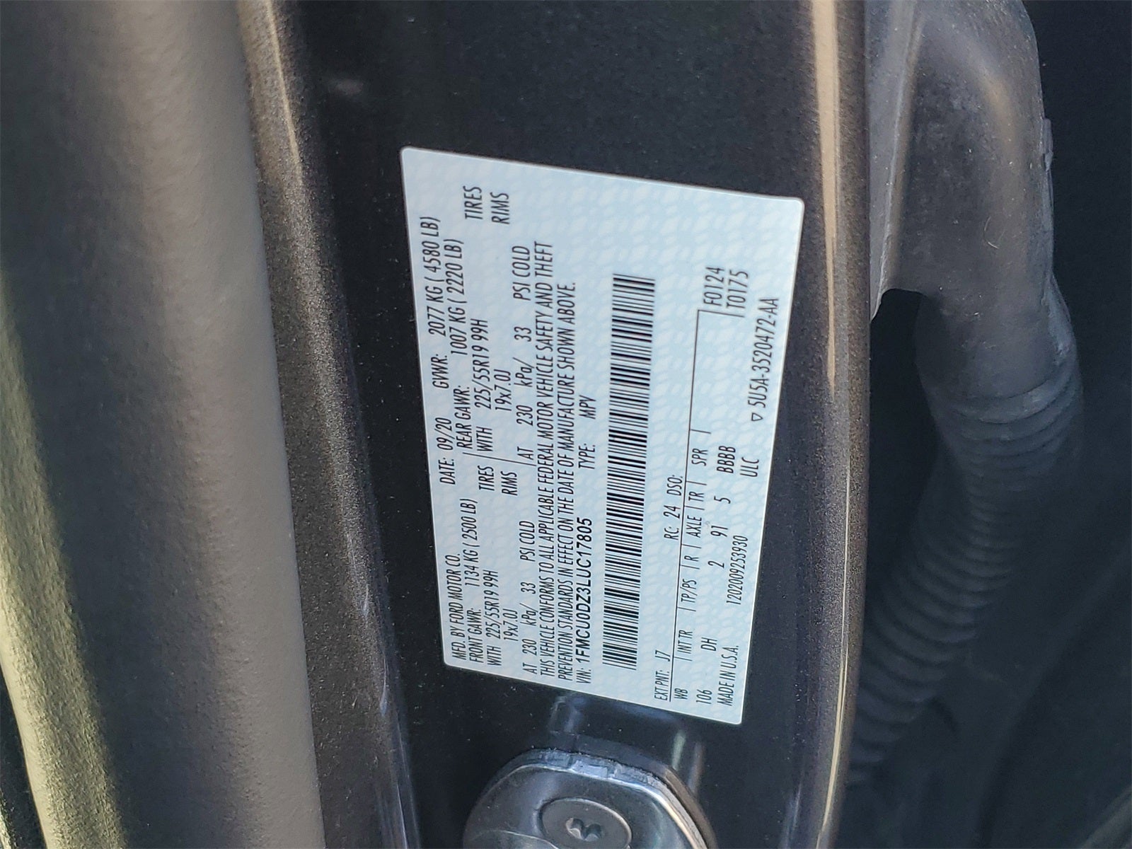 2020 Ford Escape Titanium Hybrid