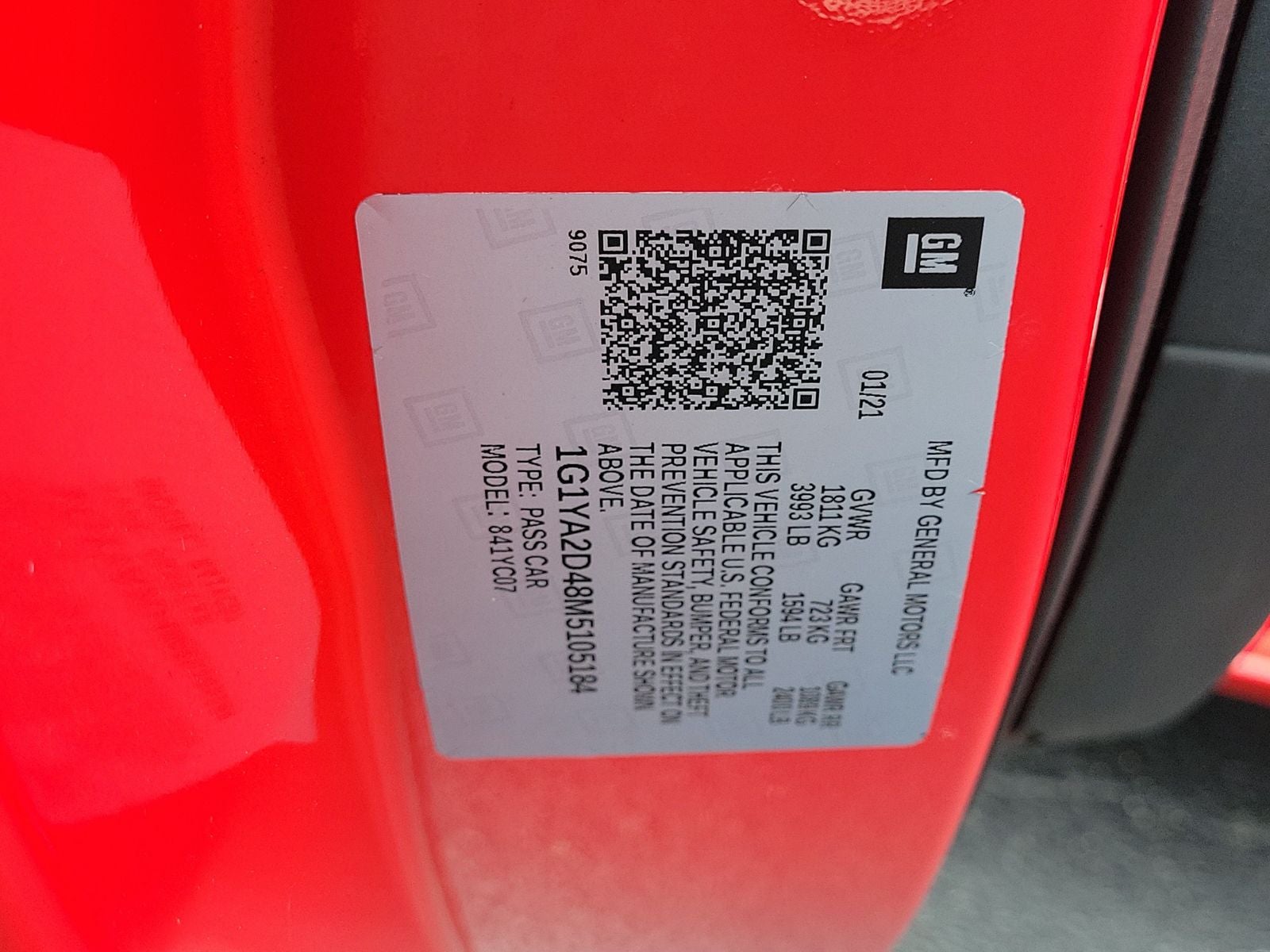 2021 Chevrolet Corvette Stingray 1LT
